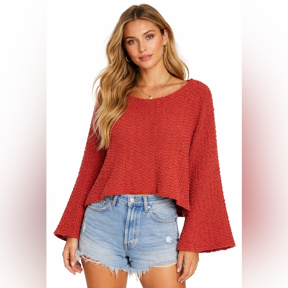Free People Halo Bell Sleeved Sweater